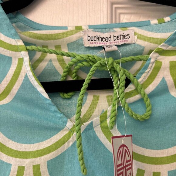 Buckhead Bettie’s Coverup Girls Small. Teal & Green. NWT $26. Beach Pool Summer - Picture 5 of 8